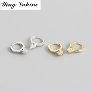 

ying Vahine 100% 925 Sterling Silver Small Zircons Rivet Stud Earrings for Women