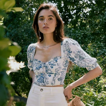 

woman cropped tops printed blouses 2020