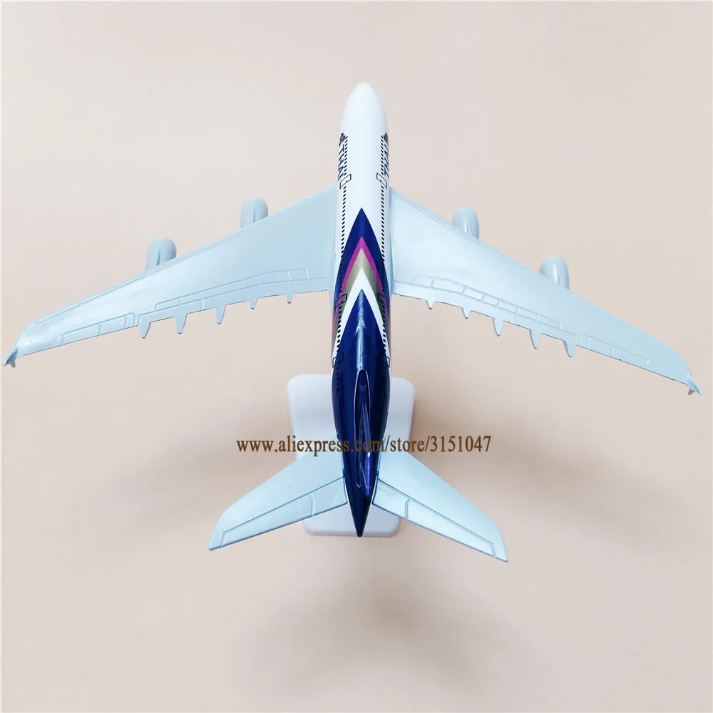20 см металлическая модель самолета Таиланд Air Thai Airbus 380 A380 модель самолета W Стенд детский подарок