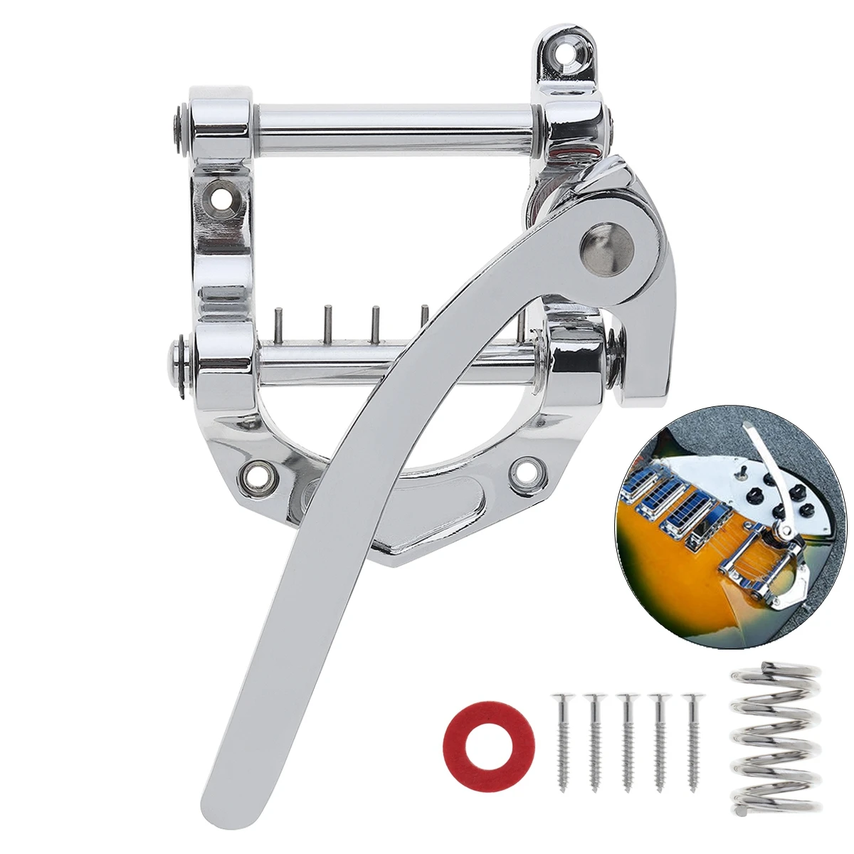 Guitar Vibrato Tailpiece Tremolo Flat Top Body Tremolo Unit Vibrato