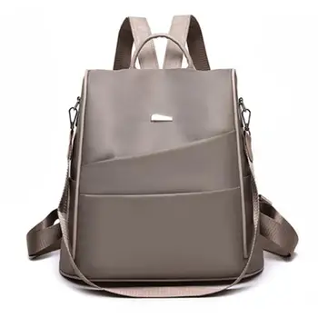 

Oxford Backpack For Teenage Girls Solid Color Schoolbag Anti-theft Backpack Women Big Travel Bag Female Backpack