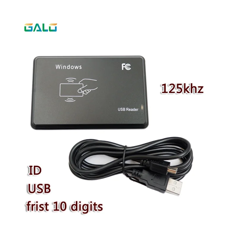 Двойная частота 125 кГц 13,56 МГц RFID считыватель EM4100 USB датчик приближения считыватель смарт-карт EM ID USB для контроля доступа - Цвет: ID first 10
