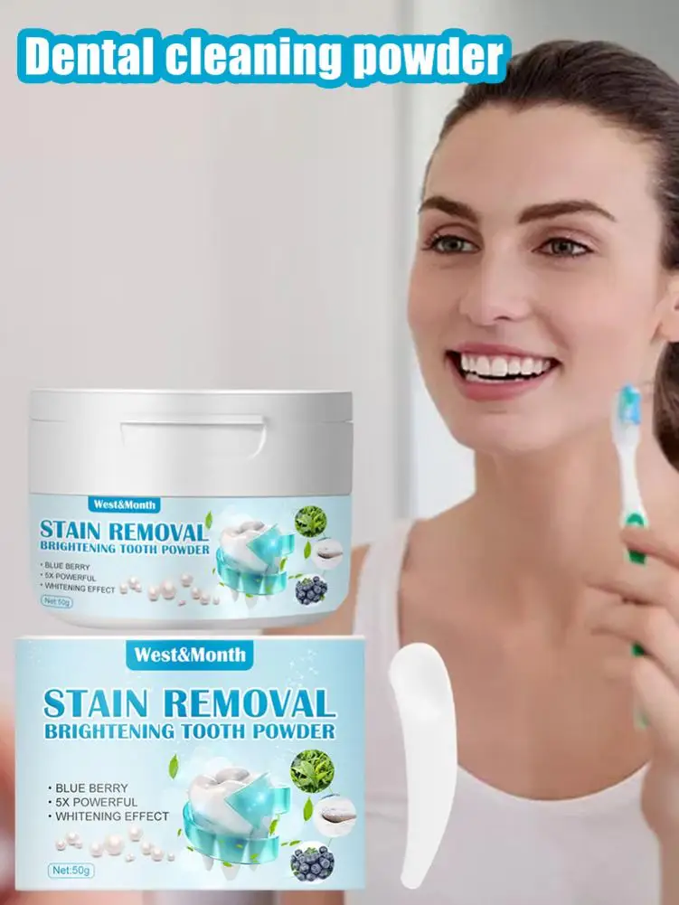 Teeth Whitening Powder Pearl Mint Formula Bright Tooth & Gum Powder