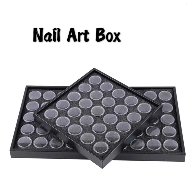 

Nail Art Accessories Storage Box Cosmetic Organizer Jewelry Container Manicure Decoration Glitter Tools Case Separate Lids