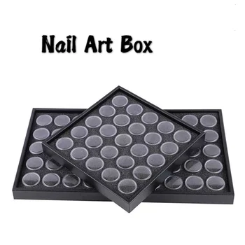 

Nail Art Accessories Storage Box Cosmetic Organizer Jewelry Container Manicure Decoration Glitter Tools Case Separate Lids