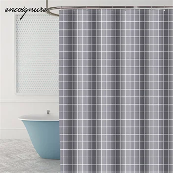 

Cortina 2020 New Waterproof Shower Curtain Bathroom Shower Drape Checkered Pattern Simple And Stylish Rideaux шторка для ванной