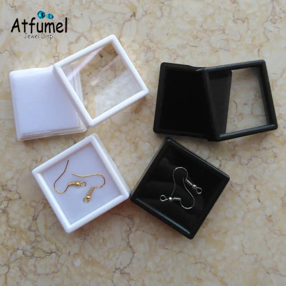 4cm Square Gemstone Box Diamond Jewelry Display Box Ring Earring Beads
