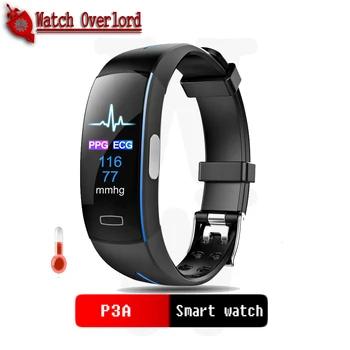 

WO P3plus Smart Watch ECG Heart Rate Blood Pressure P3A Thermometer Remote Care Weather Display Smart Bracelet For Xiaomi IOS