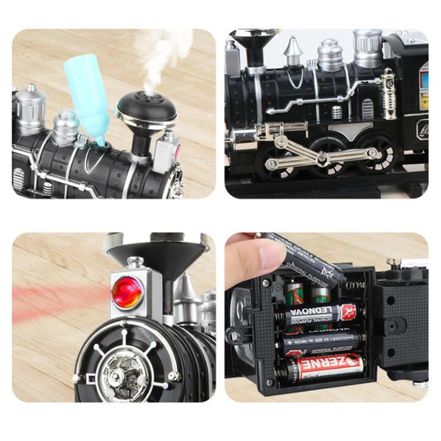 Children's RC Train Railway Toys Simulation Of Electric Track Programming Classical Steam Christmas Train Children Toys Gift 5