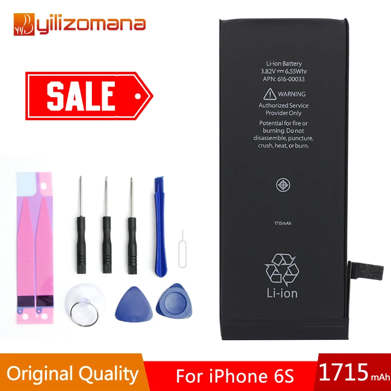 YILIZOMANA Original Mobile Phone Battery For iPhone5s 6 6s Replacement Batterie Internal Bateria For iPhone 6plus battery