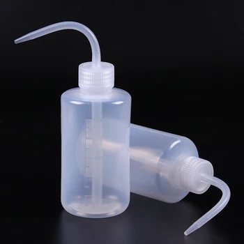 

250ml Cleaning Washing Bottle Eyelash Extension Tool Elbow Narrow Mouth Long Tube Clean Eyebrow Skin Care Remover Bottle