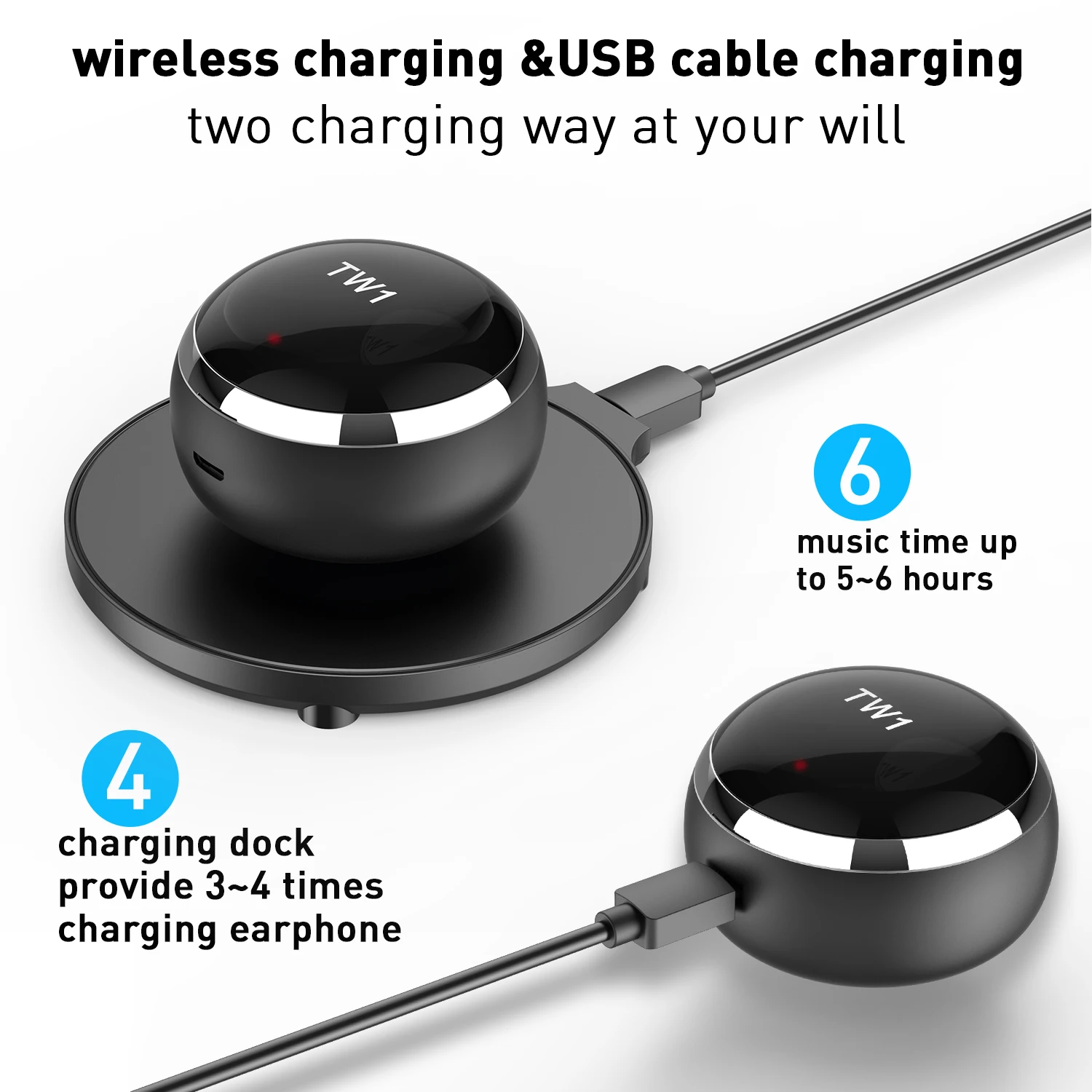 Ottwn TW1 Bluetooth earphone 5.0 HD 