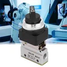Шаровой клапан с приводом 2 положения 3 способ G1/8 поворотный переключатель Пневматический Механический клапан MOV-01 Электрический магнитный клапан