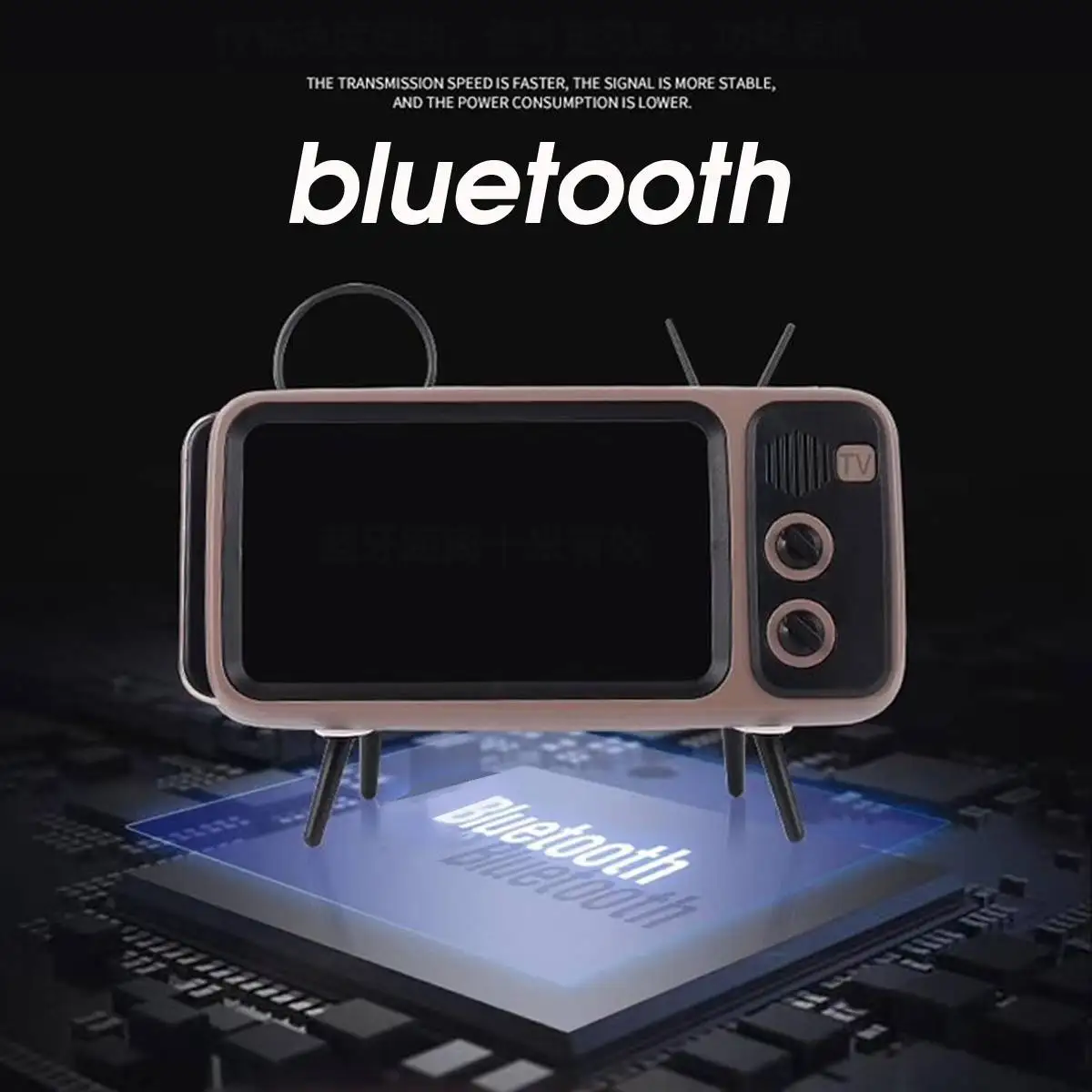 Мини Портативный bluetooth Ретро ТВ динамик громкой связи беспроводной громкий динамик звуковая система USB MP3 TF Аудио Музыка ТВ музыкальный плеер