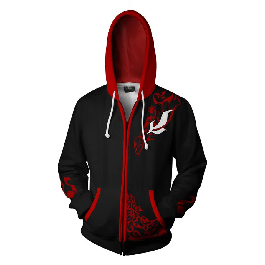 Kopen 3D Rrint Anime Sweatshirts Hoodies RWBY Cosplay Kostuum Ruby Rose Crescent Rose Mannen vrouw Casual Hooded Jassen Kleding Top