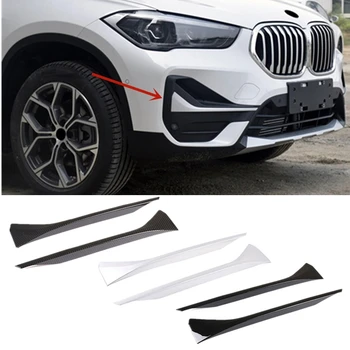 

Car Exterior Front Fog Lamp Eyelid Strips Trim Cover Decoration Protection For BMW X1 F48 2020 ABS Carbon Chrome Piano Black