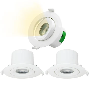 

Directional 9W LED Recessed Spot Downlights Recessed LED Spot Ceiling Lights Cut Hole 85-90MM Warm White 3000K AC100~240V