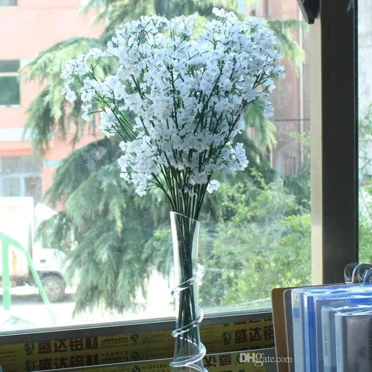 Мода Gypsophila Детские дыхания Искусственные цветы из шелка растение дома Свадебные украшения Вечерние