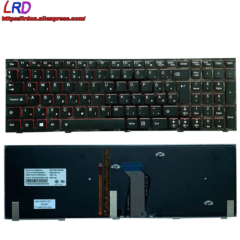 New Original HU Hungarian Backlight Keyboard for Lenovo Y500 Y510 Y510P Laptop 25205494 25205458 25205428 | Компьютеры и офис