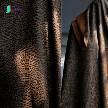 

High-end Polyester Knitting Printing Soft Smooth Delicate Imitation Lizard Skin Fabric Bag Jacket Background Becorative Fabric