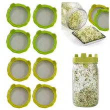 4 шт. семена Sprouter прорастание крышка Sprouting фильтр Mason крышка банки Sprouting чистая крышка Bean Sprouts фильтр Садовые принадлежности