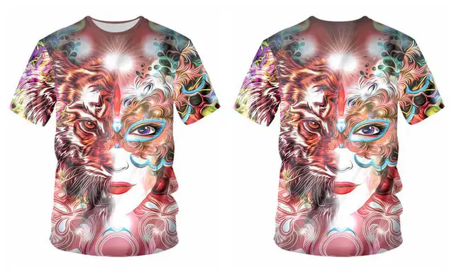 tiger print half shirt