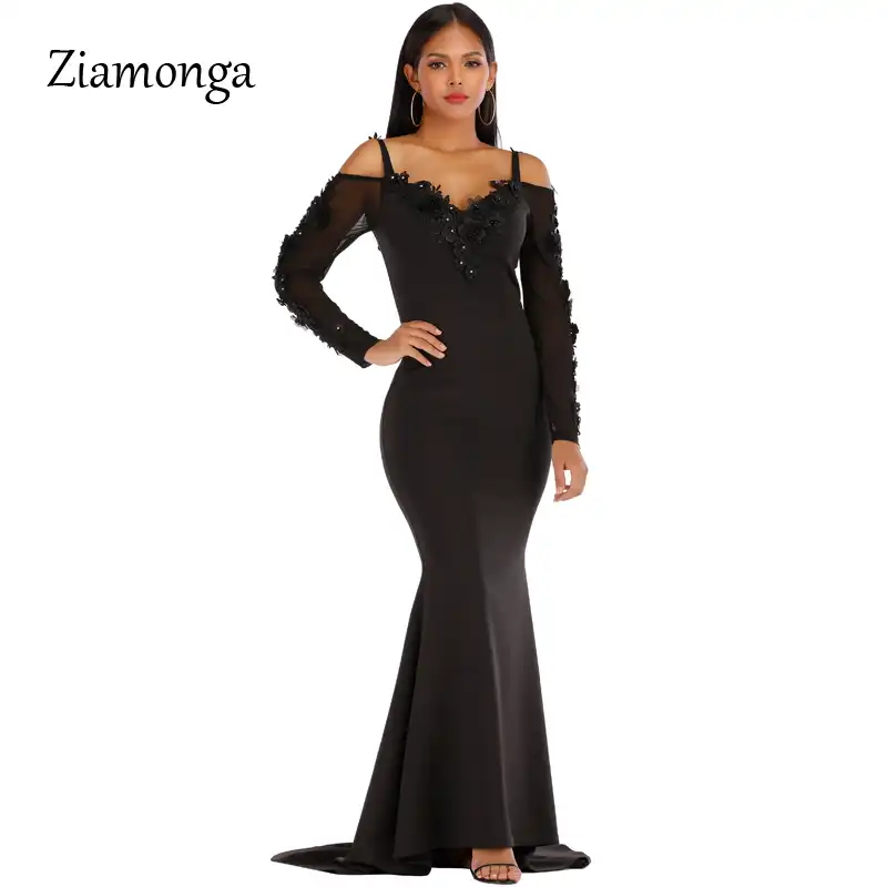 aliexpress long sleeve maxi dress