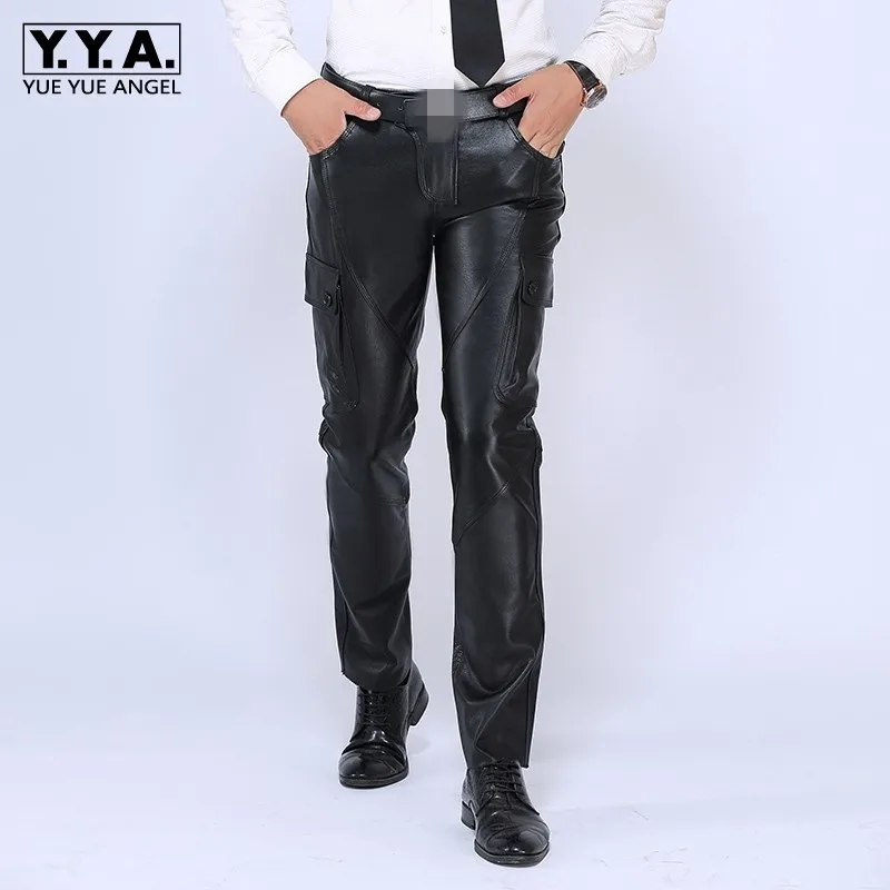 2020 Nieuwe Heren Rechte Broek Merk Luxe Lederen Lange Broek Mannelijke Mode Koeienhuid Echt Leer Warme Motorfiets Broek 2020 Nieuwe Heren Rechte Broek Merk Luxe Lederen Lange Broek Mannelijke Mode Koeienhuid Echt Leer Warme Motorfiets Broek