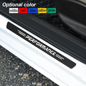 

New Auto Outer Door Sill Protector Pedal Scuff Plate Carbon fiber stickers For BMW E30 E36 E60 E46 E90 E71 E87 F30 F10 F20 X1 X3