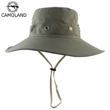 CAMOLAND UPF50+ Солнцезащитная шляпа, Женская Повседневная Панама, уличные рыболовные шапочки, мужские шапки с защитой от ультрафиолета, с длинными широкими полями, для пеших прогулок