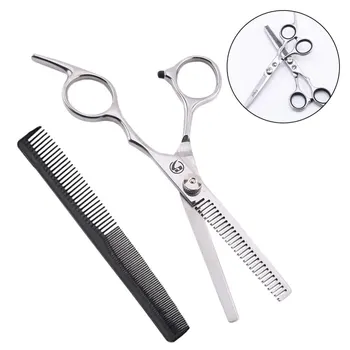 

2pcs Scissors Comb Set Fine Cutting Comb Barber Hair Trimming Teeth Scissors