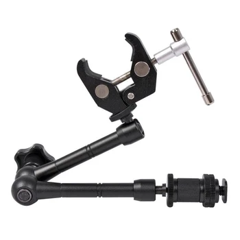 

7 Inch Metal Adjustable Friction Articulating Easy Apply Crab Clip Camera Accessory Stable Magic Arm Set Anti-slip Space Saving