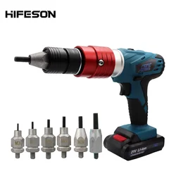 Qhtec – pistolet électrique à Rivet 21V, Instrument de puissance réglable pour M3 M4 M5 M6 M8 M10 