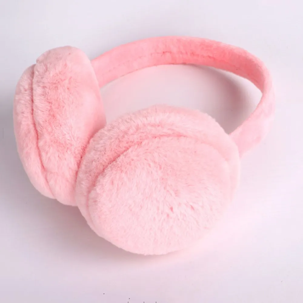 1 Pc Plush Warm Earmuffs Solid Soft Warm Headphone Ear-cap Kids Winter Earflap 