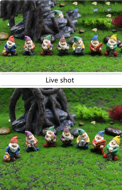 Set Statuette Da Giardino Biancaneve E 7 Nani | Poliresina | Per Esterno | Decorazione Giardino - Foto 7