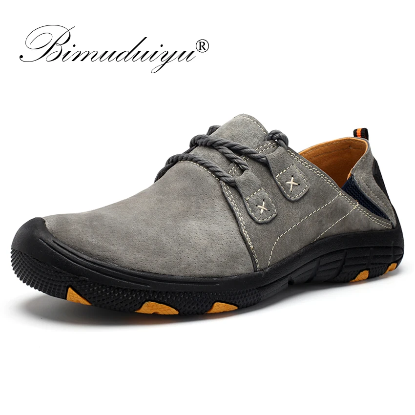 BIMUDUIYU Big Size 39-48 Men Casual Shoes leather Sneakers Designer For Breathable Male Walking Footwear | Обувь
