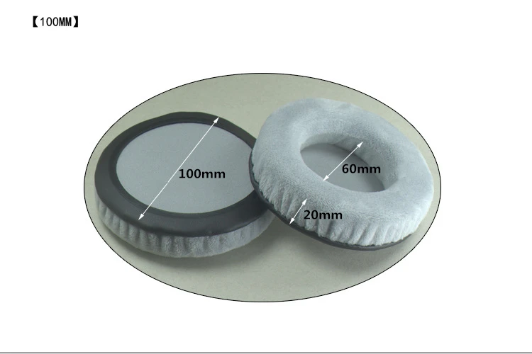 General Grey Velvet Foam Ear Pads Cushions 60 65 70 75 80 85 90 95 100 105 110 115 120MM for SONY for Sennheiser Headphones (15)