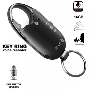

16GB Professional Voice Recorder Digital Audio Recorder Mini Keychain Recorder+MP3 player+ Voice Activated+ Noise Reduction