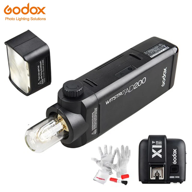US $375.00 Godox AD200 200Ws 24G TTL Flash Strobe 18000 HSS Monolight 2900mAh Battery With Bare Bulb Head Speedlite Fresnel Flash Head