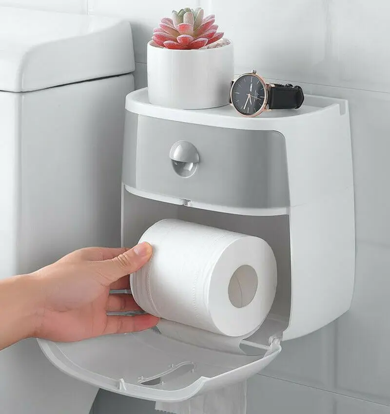 Настенный Ванная комната туалет Бумага держатель телефона держатель коробка для салфеток держатель для туалетной бумаги лоток