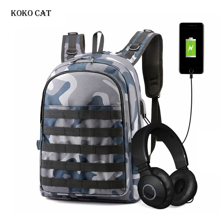 Рюкзак Koko Cat Game PUBG для подростков многофункциональные мужские школьные сумки