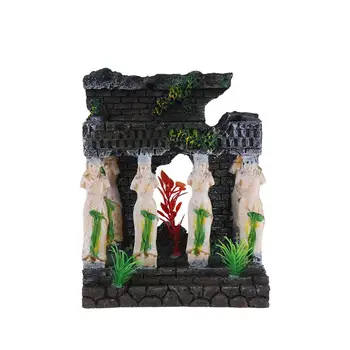 

1pc Simulation Roman Archway Artificial Retro Creative Pet Supplies Fish Tank Ornament Aquarium Decoration for Shop