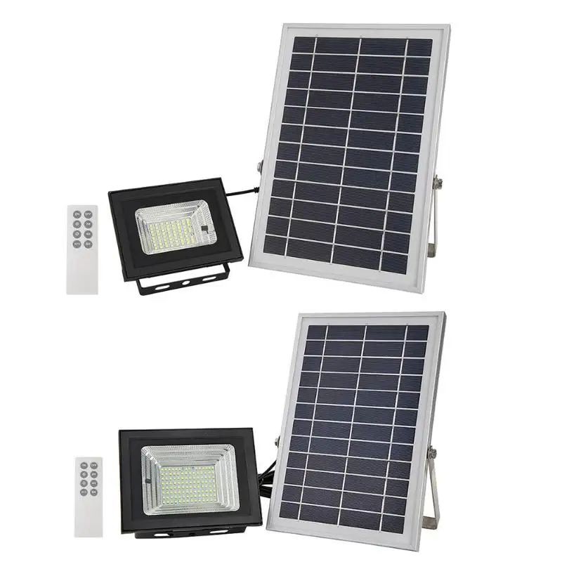 

64/112LED Solar Flood Light Waterproof Garden Street Lamp w/Remote Control