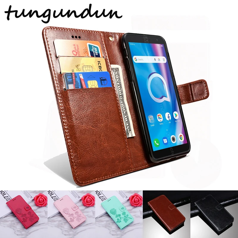 Per Alcatel 1B 2020 Cassa Del Telefono Del Sacchetto Coque Del Raccoglitore Di Lusso Di Caso Di Vibrazione Per Funda Alcatel 1B 2020 5.5 "Caso Copertu