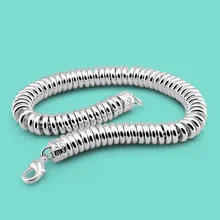 Модный женский браслет из чистого серебра 925 пробы, цельный Серебряный Круглый браслет мм 20 см, размер, ювелирные изделия для тела, подарок на день матери, Pulseira