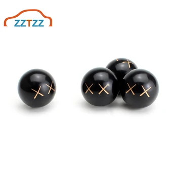 

4Pcs Cute Ball Bicycle Tire Air Valve Cap Tyres Wheel Dust Stems Ventil for Motorcycle Car Truck Cycling Bike Car Accessories
