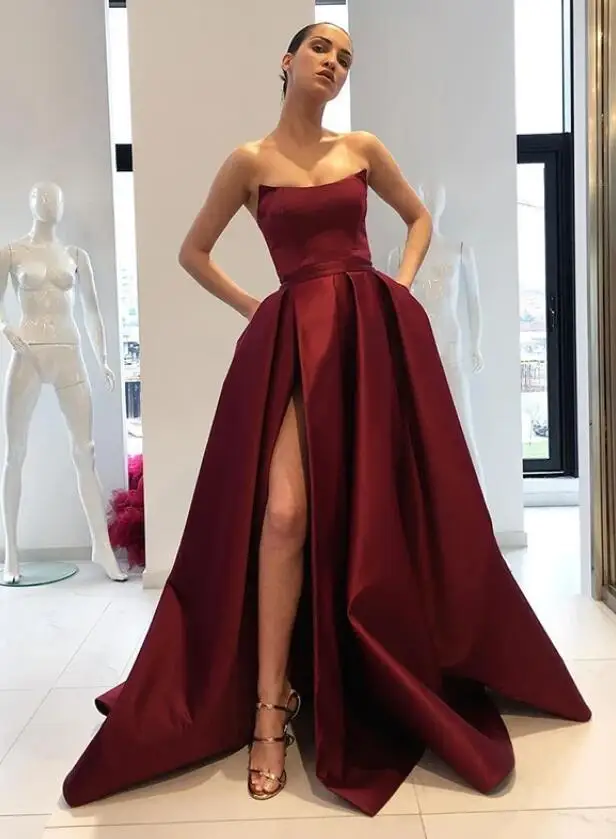 

2020 Robe de soiree Sleeveless lace up A-Line with long Elegant Evening Dress Formal vestido de festa Party Prom Dresses