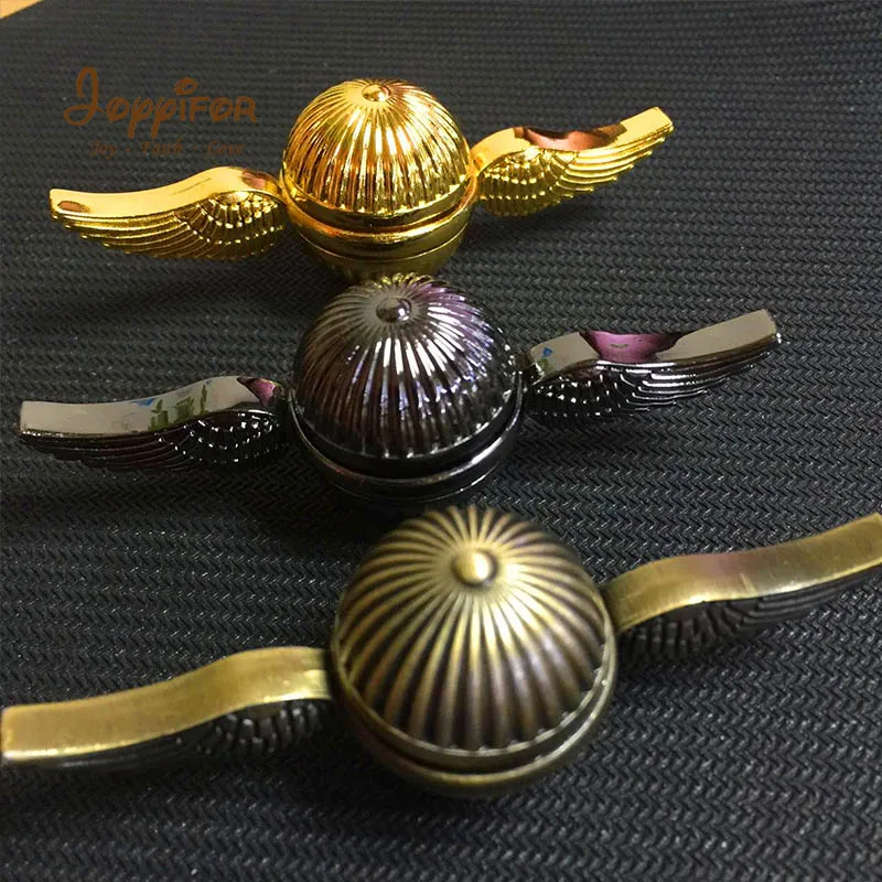Retro Metal Golden Angel Wing Cupid Color Snitch Fidget Hand Spinner For Autism ADHD Children Adult Relieve Stress Finger Toys