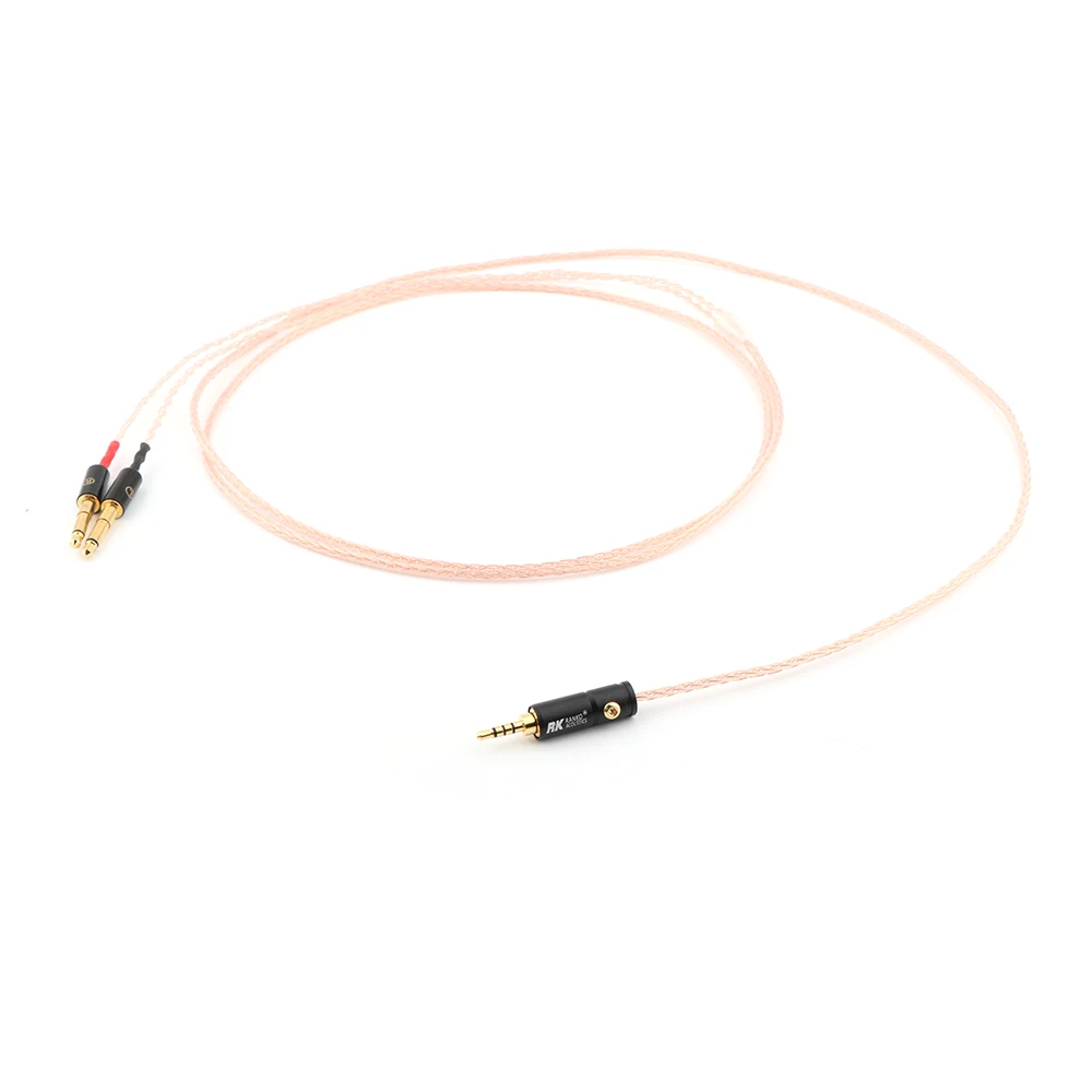 8cores Replacement Headphones Cable Audio Upgrade Cable For Meze 99 Classics Focal Elear Headphones Pure Copper Cable
