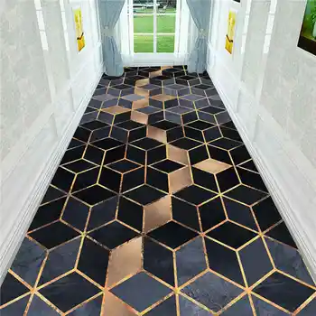 

Nordic 3D Stereo Printing Corridor Carpet Area Rugs Living Room Carpets Kitchen Bathroom Anti-skid Floor Mat for Home Decorative